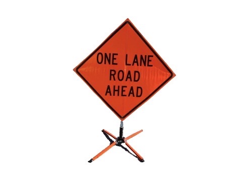 One Lane Road Ahead 48" w/ Ribs