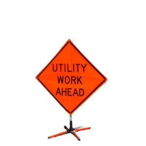 Utility Work Ahead 48" w/ Ribs